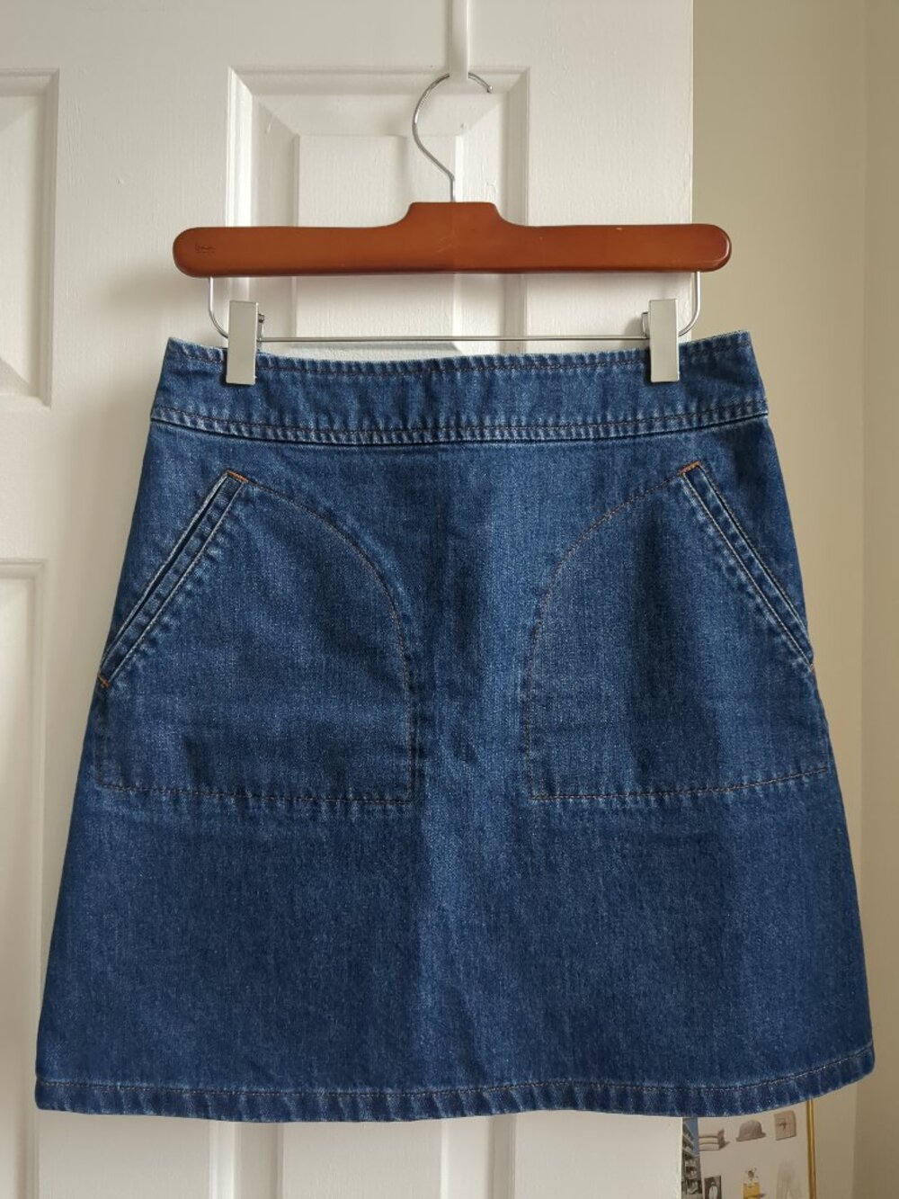 Report A.P.C. Blue Denim Shanya Miniskirt sz 36 / Small